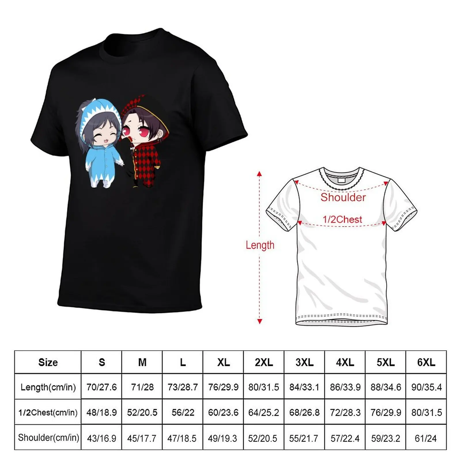 Фото Футболка Fanart Yamatonokami Yasusada and Kashuu Kiyomitsu Chibi, мужская футболка из мягкого хлопка, футболка в стиле аниме №2