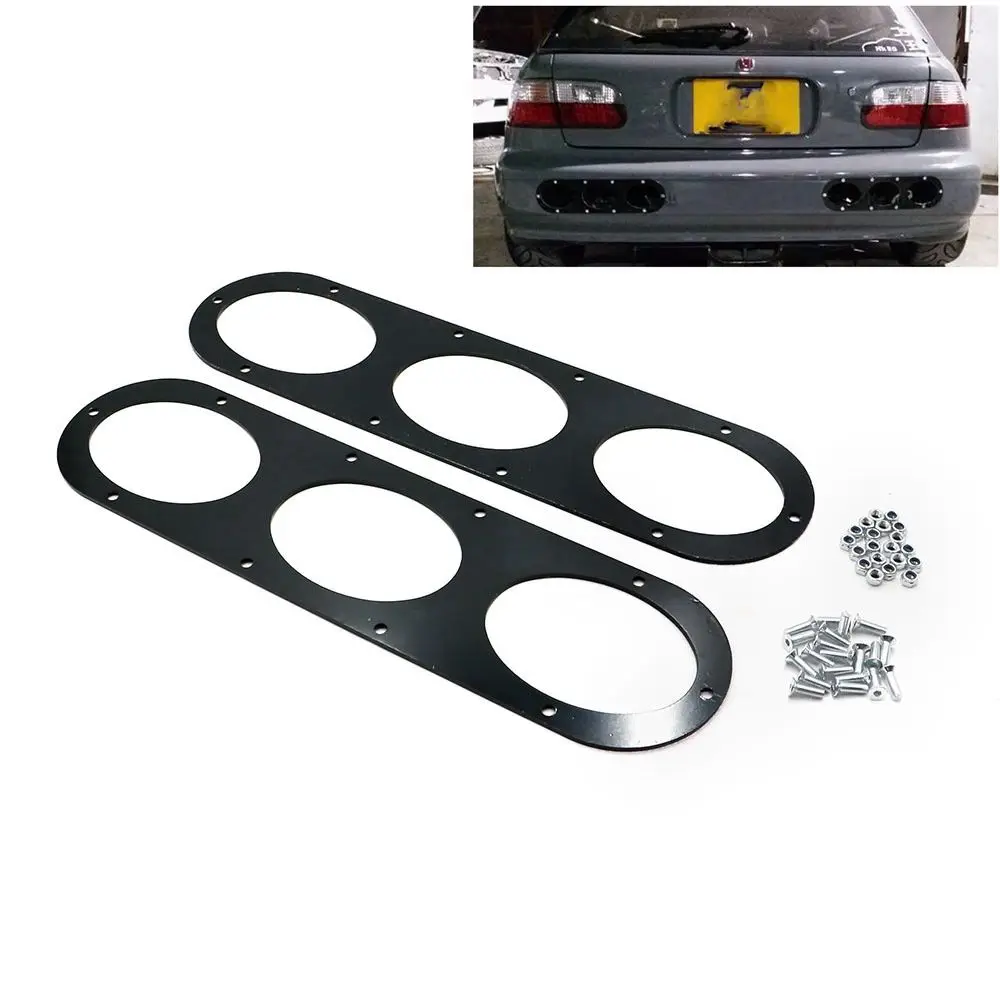 

2 Pcs ALUMINUM REAR BUMPER AIR DIVERSION DIFFUSER PANEL