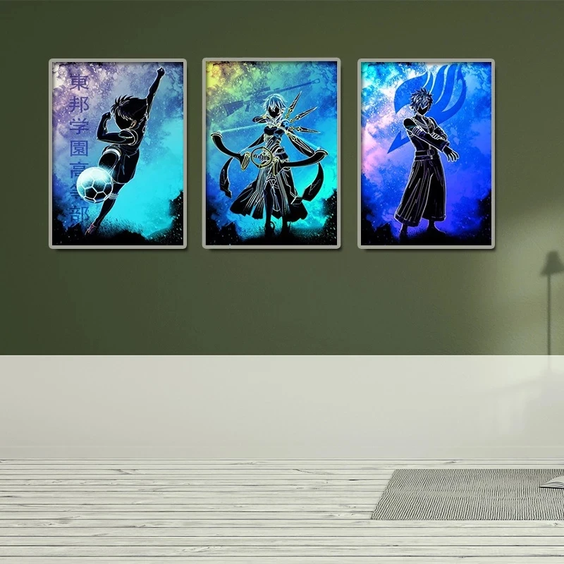 

Classic Anime Watercolor Poster Naruto Dragon Ball Goku Canvas Painting Mural Living Room Bedroom Home Wall Decoration Cuadros