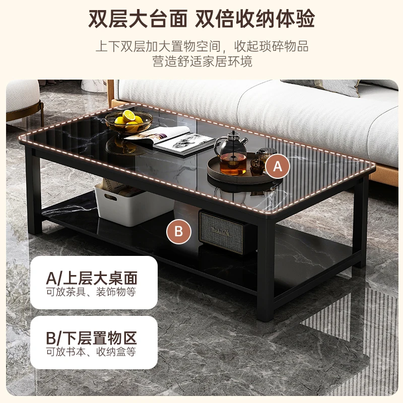 

Чайный столик для гостиной в маленькой квартире простой современный прямоугольный чайный столик из искусственного мрамора и закаленного стекла