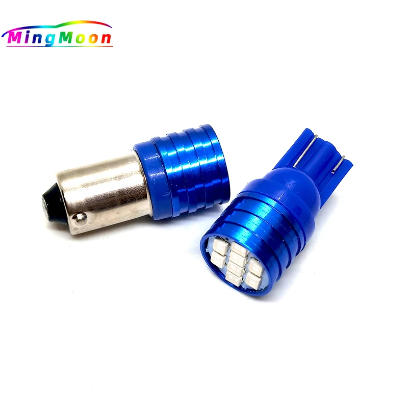 

200Pcs Ba9s Led Bulb T4W Led Canbus Car T10 Interior Marker Dome Reading License Plate Lamp 12V Blue