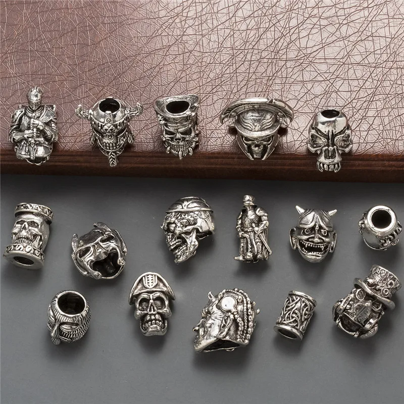 1 Шт. Бусина В Форме Черепа С Большим Отверстием Дреды Для Плетения Волос