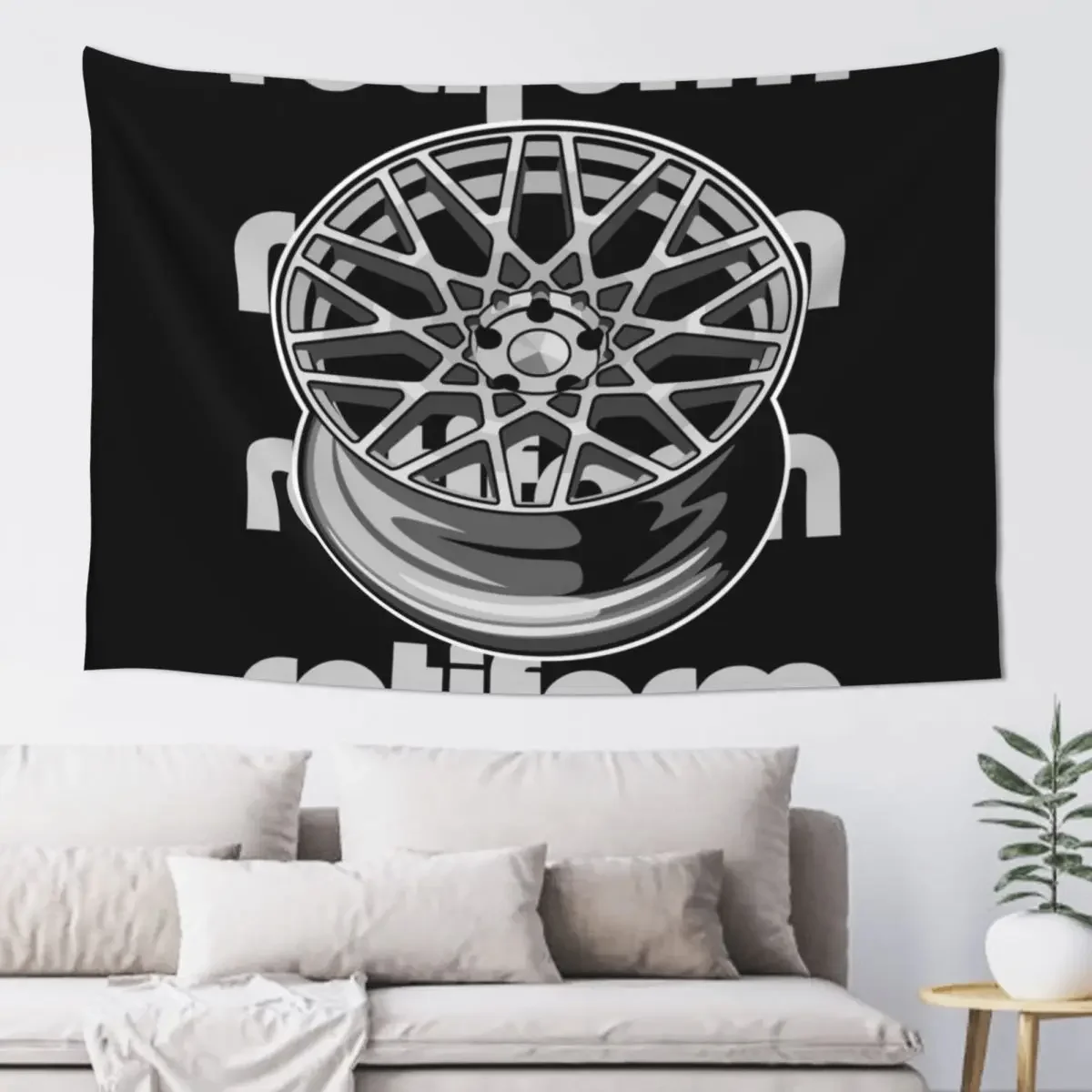 Ротифорный обод гоночного колеса автомобильный гобелен ковер украшение стены