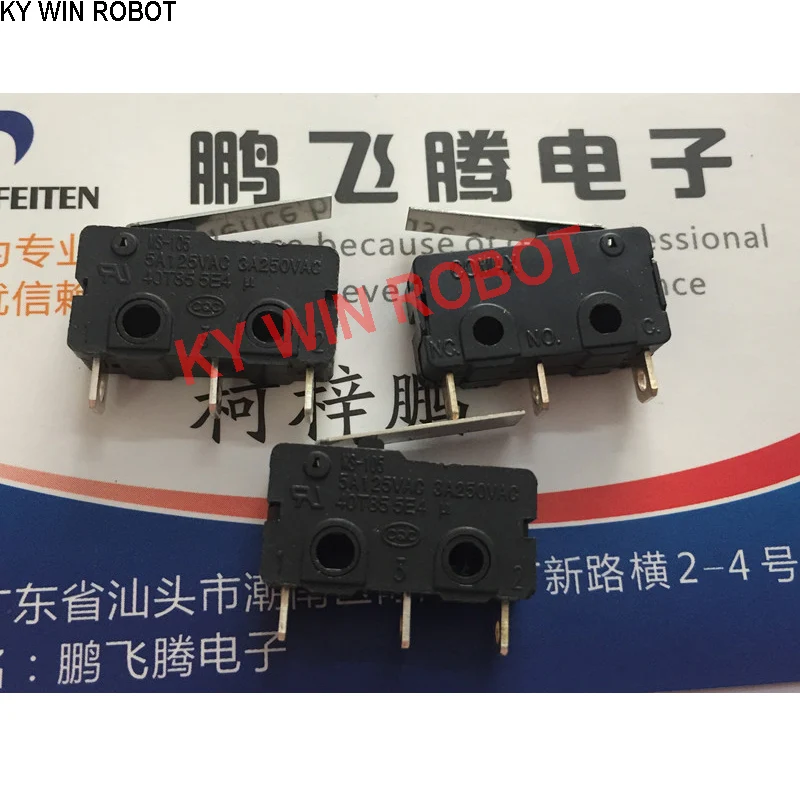 

1PCS US MS-105 micro switch 3 feet with iron plate swing rod stroke limit reset 3A250V