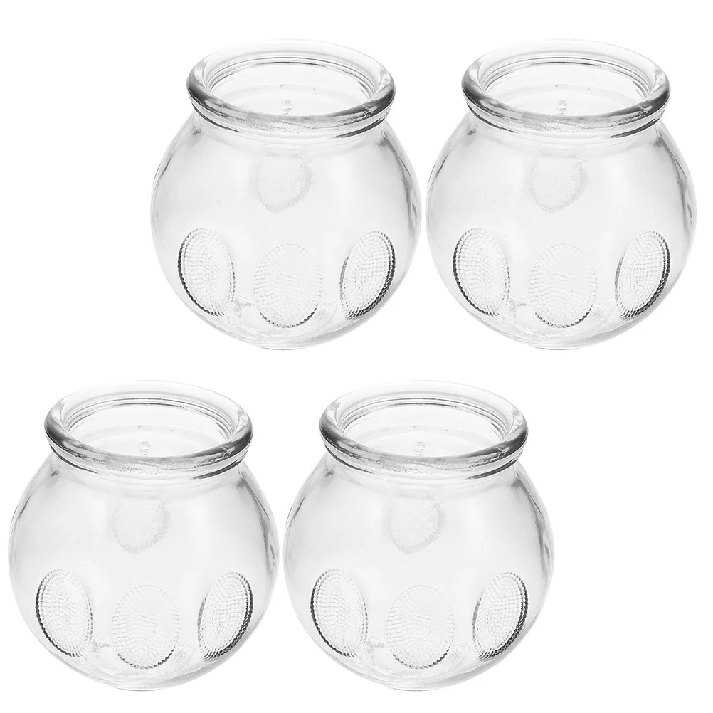 

4pcs Salon Cupping Glass Cupping Therapy Device Home Fire Therapy Supplies