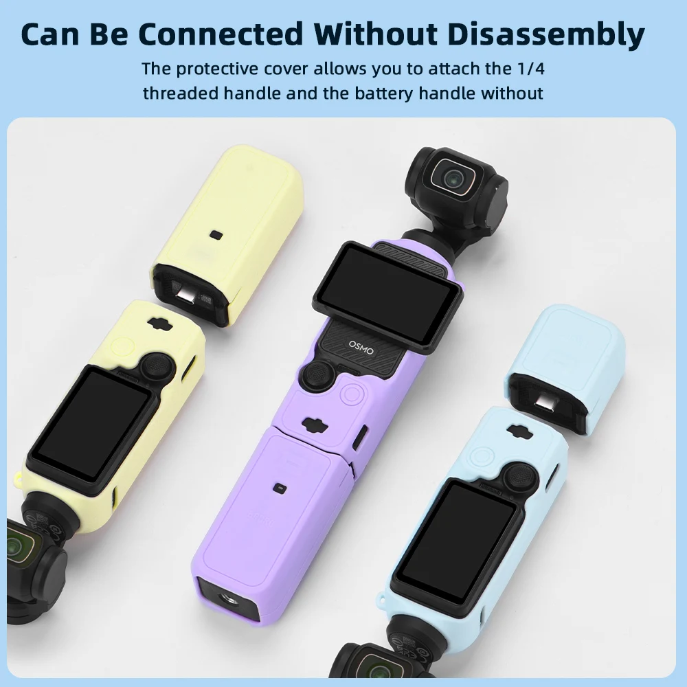 Фото Чехол для DJI OSMO Pocket 3, силиконовый защитный чехол, защита от царапин, защита объектива для Pocket3, чехол для камеры, аксессуары №3