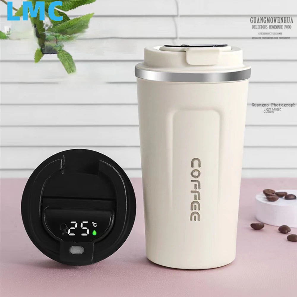 

LMC 380ml 510ml Smart Thermos Bottle For Coffee LED Temperature Display Thermal Mug Insulated Tumbler Taza Termica Garrafa Copo