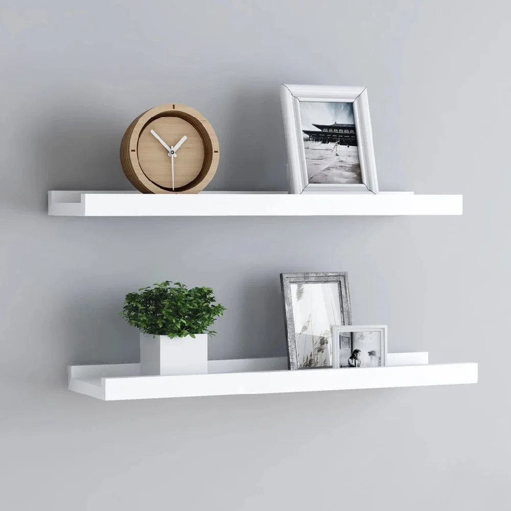 

Picture Frame Ledge Shelves 2 pcs White 23.6