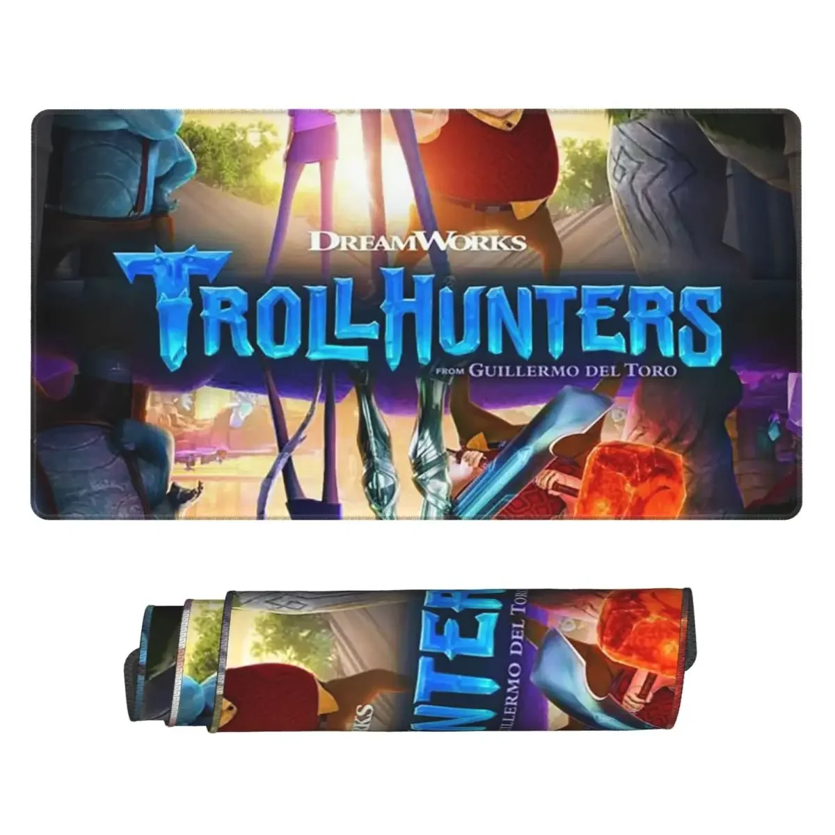 Фото Большой коврик для мыши с мультяшным рисунком TrollHunters, коврик для геймеров, для ПК и ноутбуков, коврик для клавиатуры, компьютерный игровой коврик, офисные аксессуары, настольный коврик №1