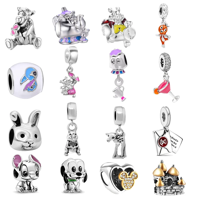 

Disney Stitch Alloy Pendant Cartoon Tigger Groot Charm Bead Pendant Fit DIY Pandora Women Man Bracelet Jewelry Accessories Gift