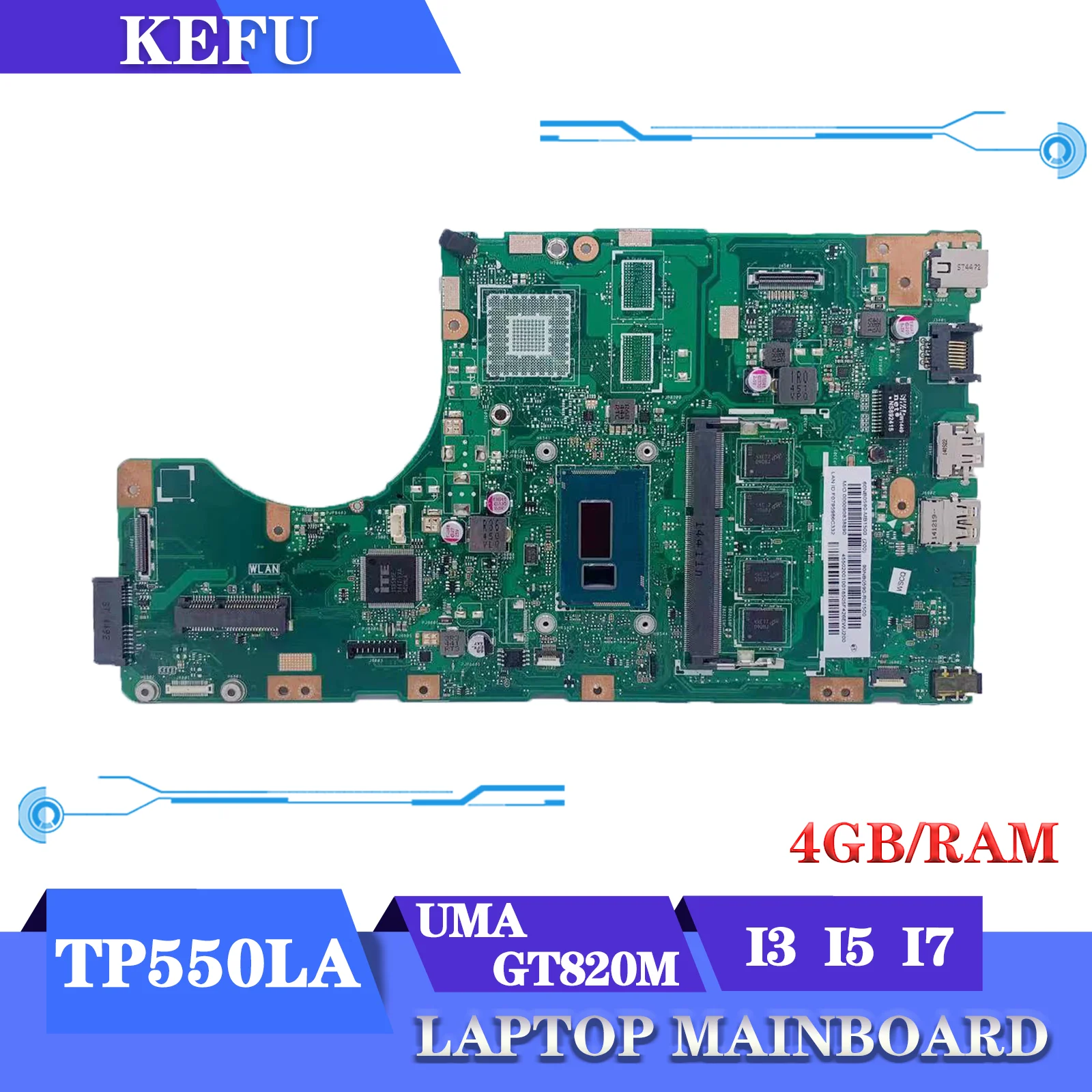 Placa-mãe é Adequado para Asus Transformador Livro Flip Tp550la Tp550ln Tp550l Notebook Placa-mãe com 4g-ram I74500u Tp550ld Placa-mãe para notebook