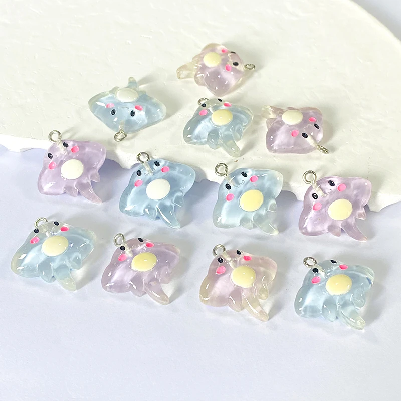 10 шт. смоляные плоские лучи Манта маленькие подвески в виде рыбок милый