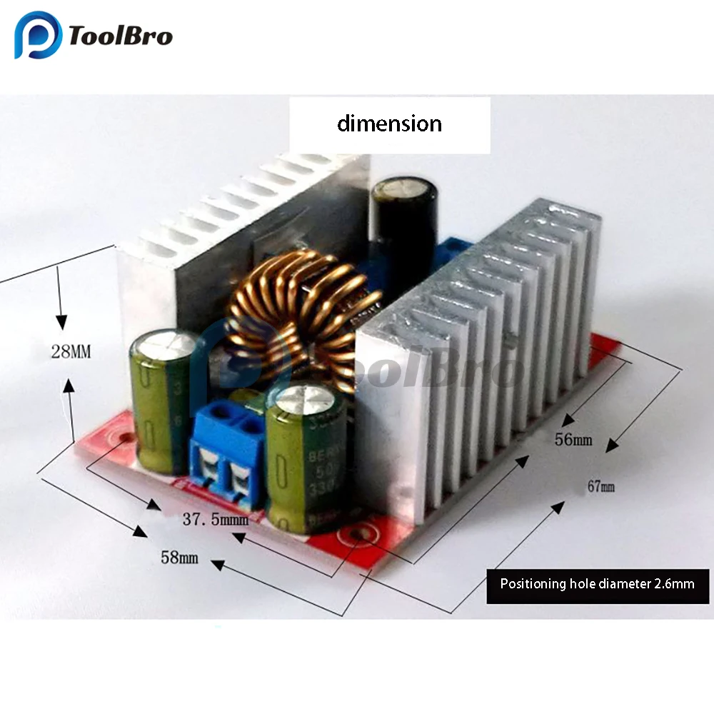 Понижающий преобразователь напряжения для аккумулятора 150 Вт 10 А