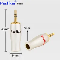 Gold Plated 3 5 Headphone Plug 3.5 Jack Audio Adapter 3 Pole Stereo Male  For 7mm Headset Wire Hole Line Connector