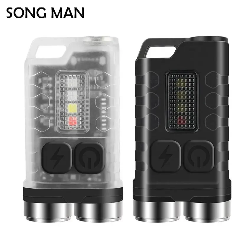 

Keychain Flashlight High Power Mini Electronic Torch Rechargeable LED Lantern Outdoor Lamp For Camping Waterproof Fishing