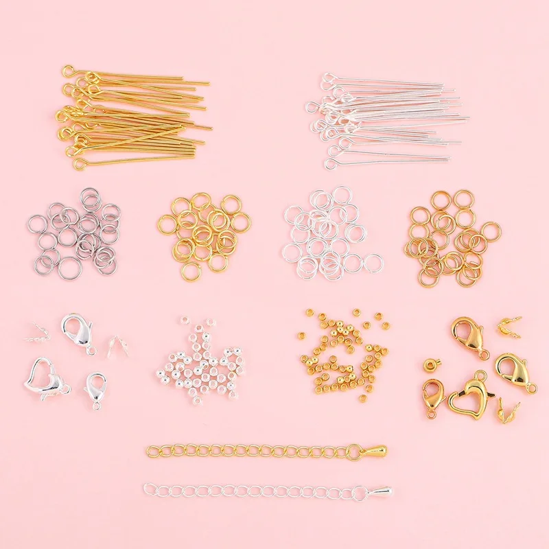 

14k Gold Plated Single Ring, Spaced Beads，DIY Material Bracelet Necklace Jewelry Accessories