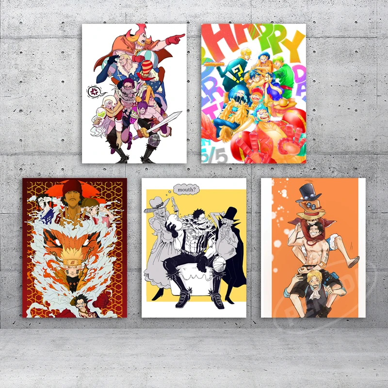 

One Piece Home Decoration Monkey D Luffy Canvas Prints Poster Japanese Animation Painting Picture No Frame Living Room Wall Art