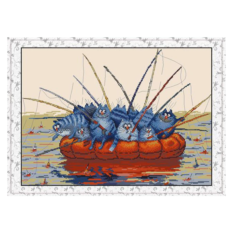 Высококачественная Золотая коллекция милый комплект для вышивки крестиком