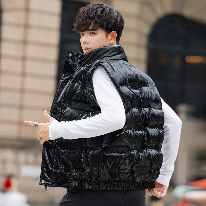 High Quality Men Winter White Duck Down Vest Jackets Men's Lightweight Water-Resistant Packable Puffer Sleeveless Vest Coats