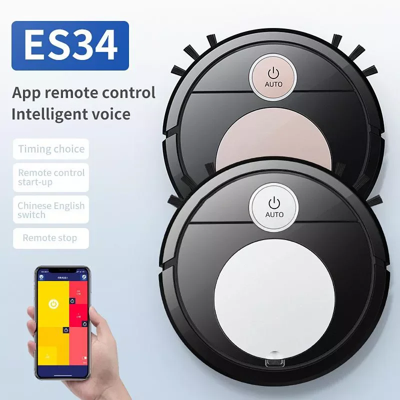 

3 in 1 Robot Vacuum Cleaner Household Sweeper Voice Remote Control APP Automatically Touch Vacuum Cleaner Lazy Cleaner ES34