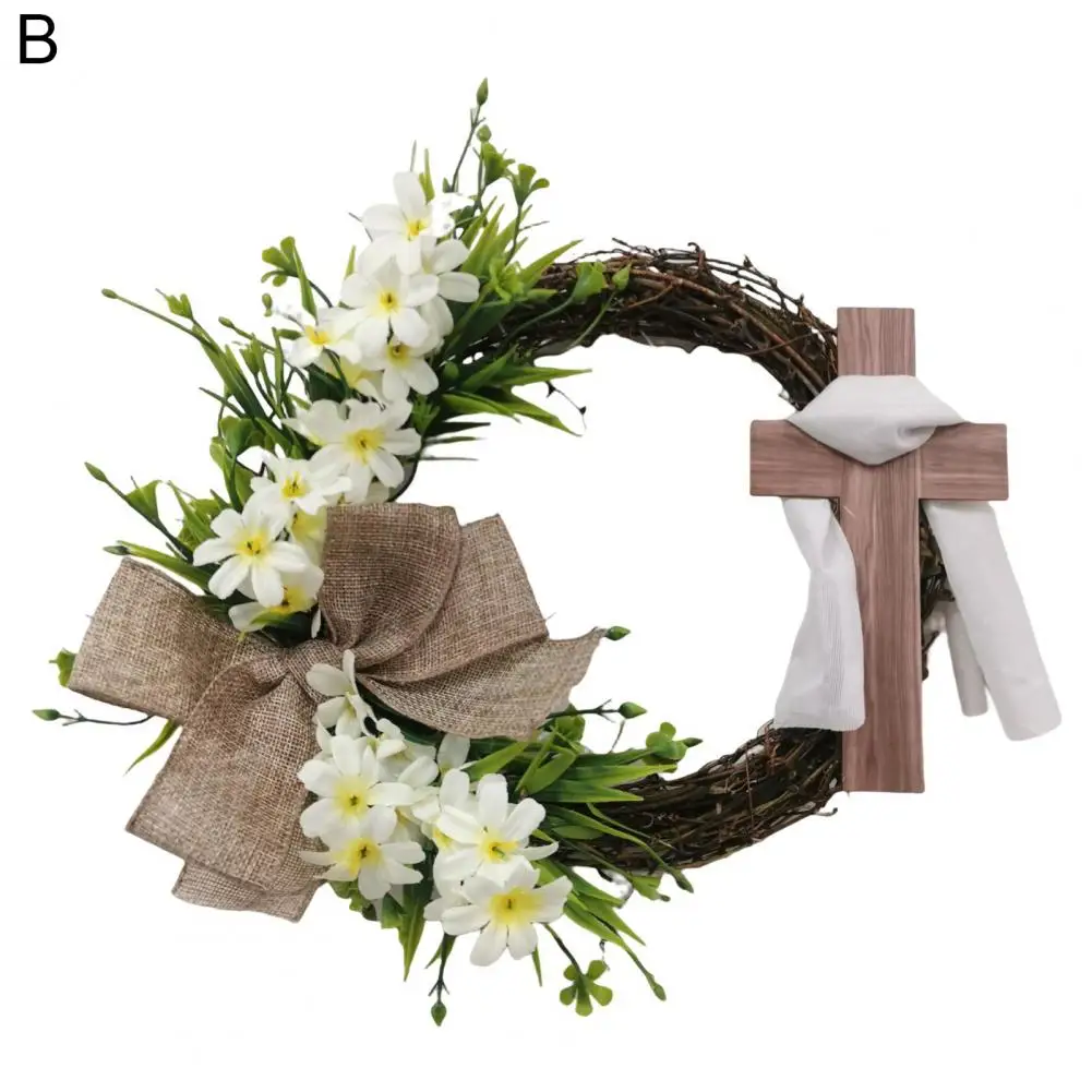 

Durable Easter Bunny Wreath Lightweight Beautiful Fine Workmanship Easter Wreath Photography Prop