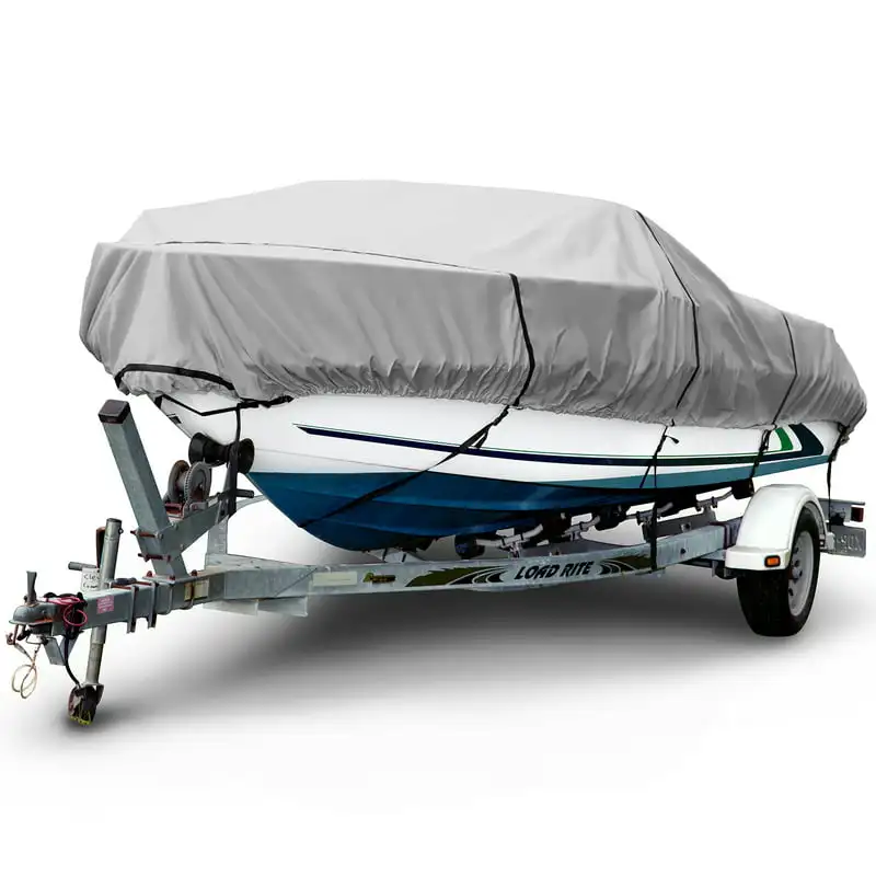 

Denier Center Console V-Hull Boat Cover, Waterproof Outdoor Protection, Size BTCCV-4 16'-18' Long, 106" Beam