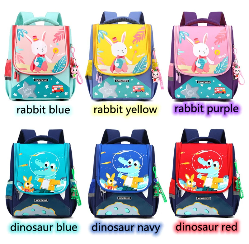 High Quality Kindergarten Dinosaur Rabbit Schoolbag Cartoon Animal Baby Girls Boys Backpacks Kids Cute Children School Bags