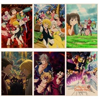 the seven deadly sins anime classic movie posters vintage room home bar cafe decor home decor