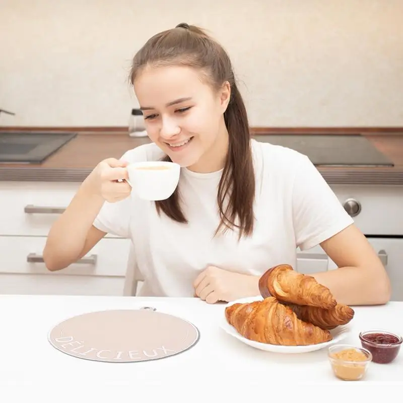 Нескользящая подставка для столовых приборов круглая термостойкая кухонного