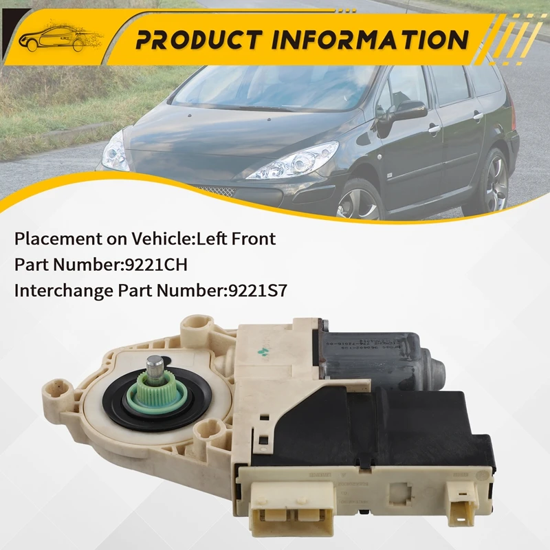 Двигатель для стеклоподъемника левого переднего стекла в сборе 9221CH Peugeot 307 T5