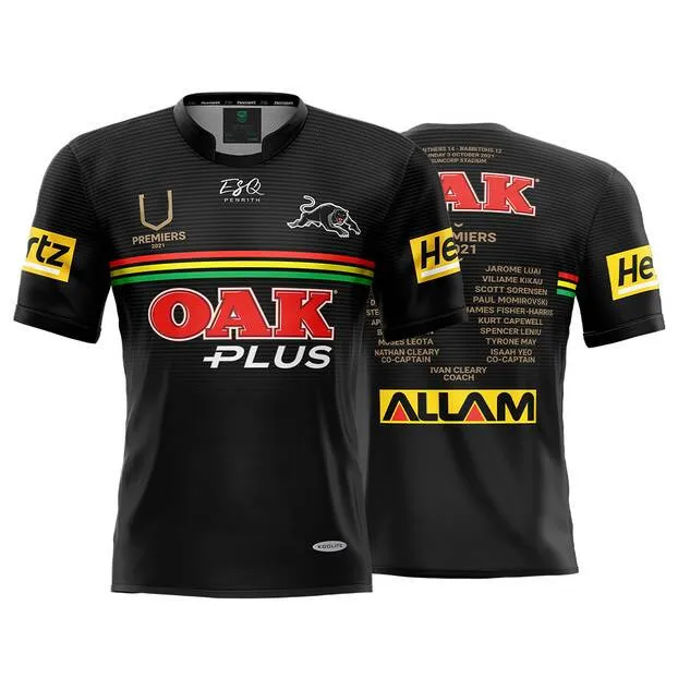 

PENRITH PANTHERS 2021 PREMIERS JERSEY 2021/2022/2023 Penrith Panthers Home/Away Rugby Jersey TRAINING SHORTS size S--3XL--5XL