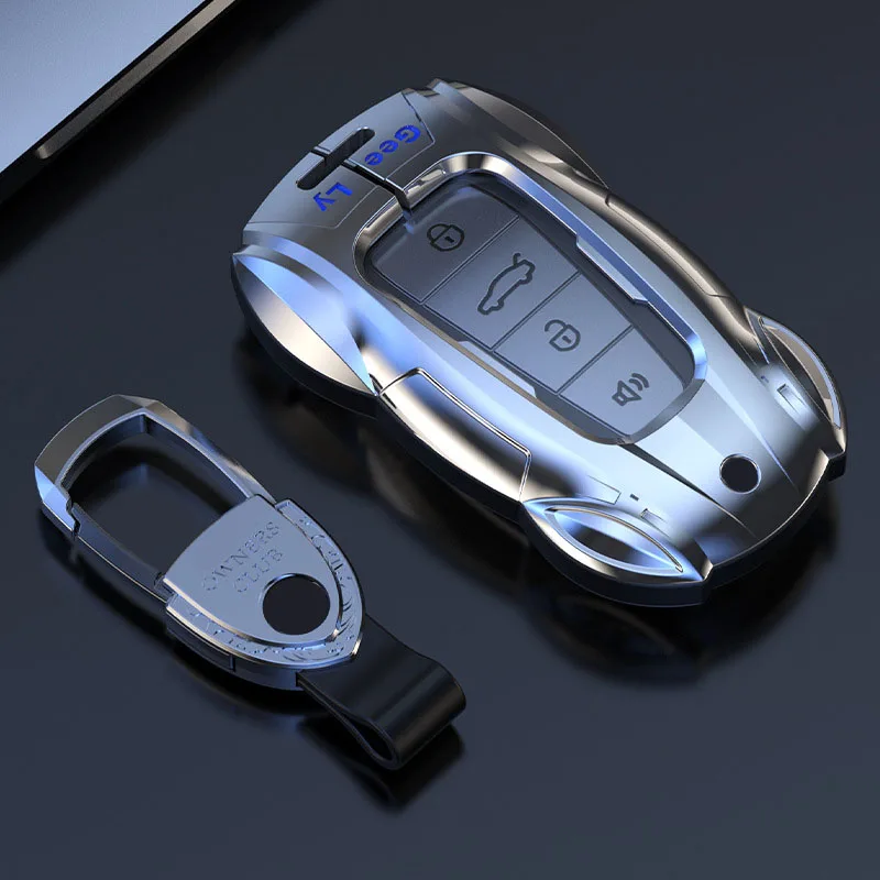 

Чехол для автомобильного ключа из цинкового сплава, чехол для телефона, для модели Boyue NL3 EX7 SUV GT GC9 Emgrand X7 Borui Coolray Geometry Global Hawk GX7