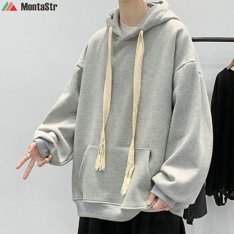 

Мужская хлопковая толстовка в стиле хип-хоп, с капюшоном