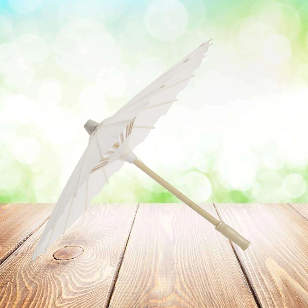 

Umbrella Parasol Paper Wedding White Japanese Diy Decorative Chinese Lace Rainproof Prop Paraso Dance Bridal Umbrellas Painting