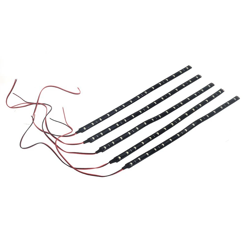 

5 x 30 CM Waterproof Strip Band 15 LED 3528 SMD Cold White DC12V Auto