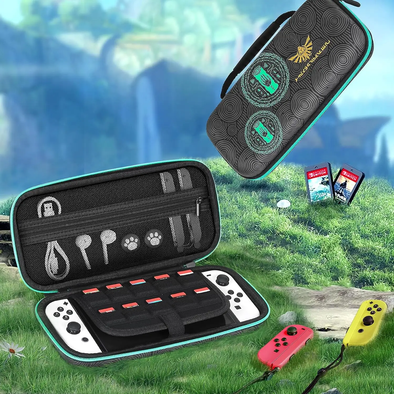 Портативный дорожный футляр Nintendo Switch OLED с жесткой крышкой совместимый аксессуар