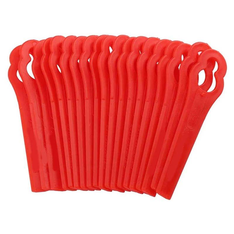 

100Pcs Mower Cutter Blade Plastic Machine Trimming Blades Motor Brush Trimmer Parts Kit For FRT18A FRT18A1 Art 46155