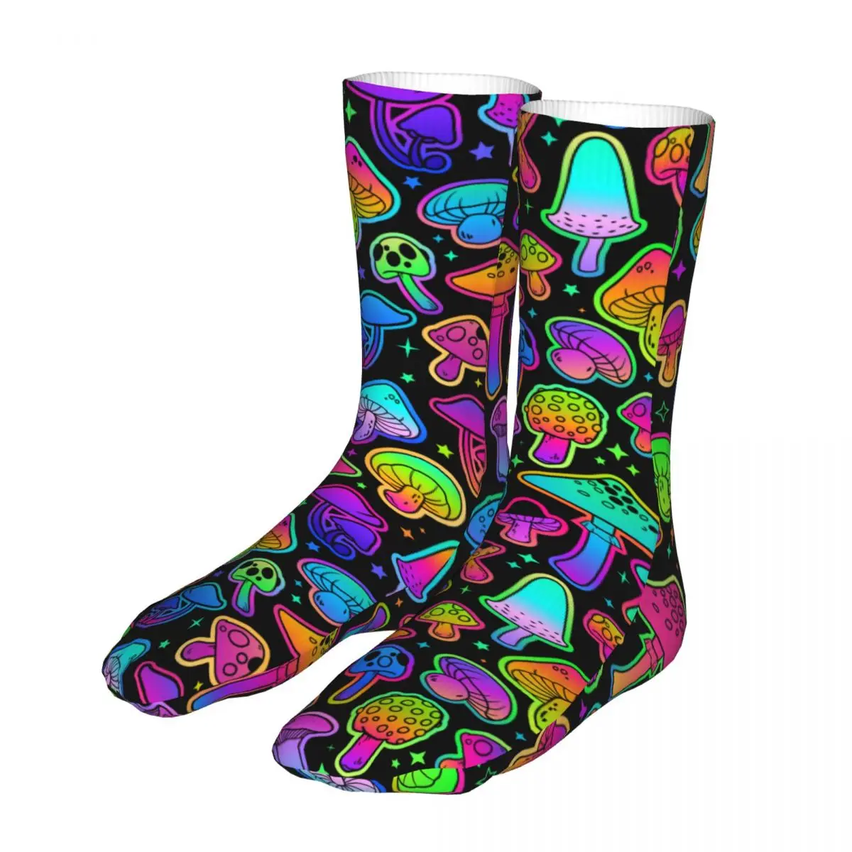 

Happy Funny Socks Male Mens Women Casual Bright Psychedelic Mushrooms Socks High Quality Socks Spring Summer Autumn Winter
