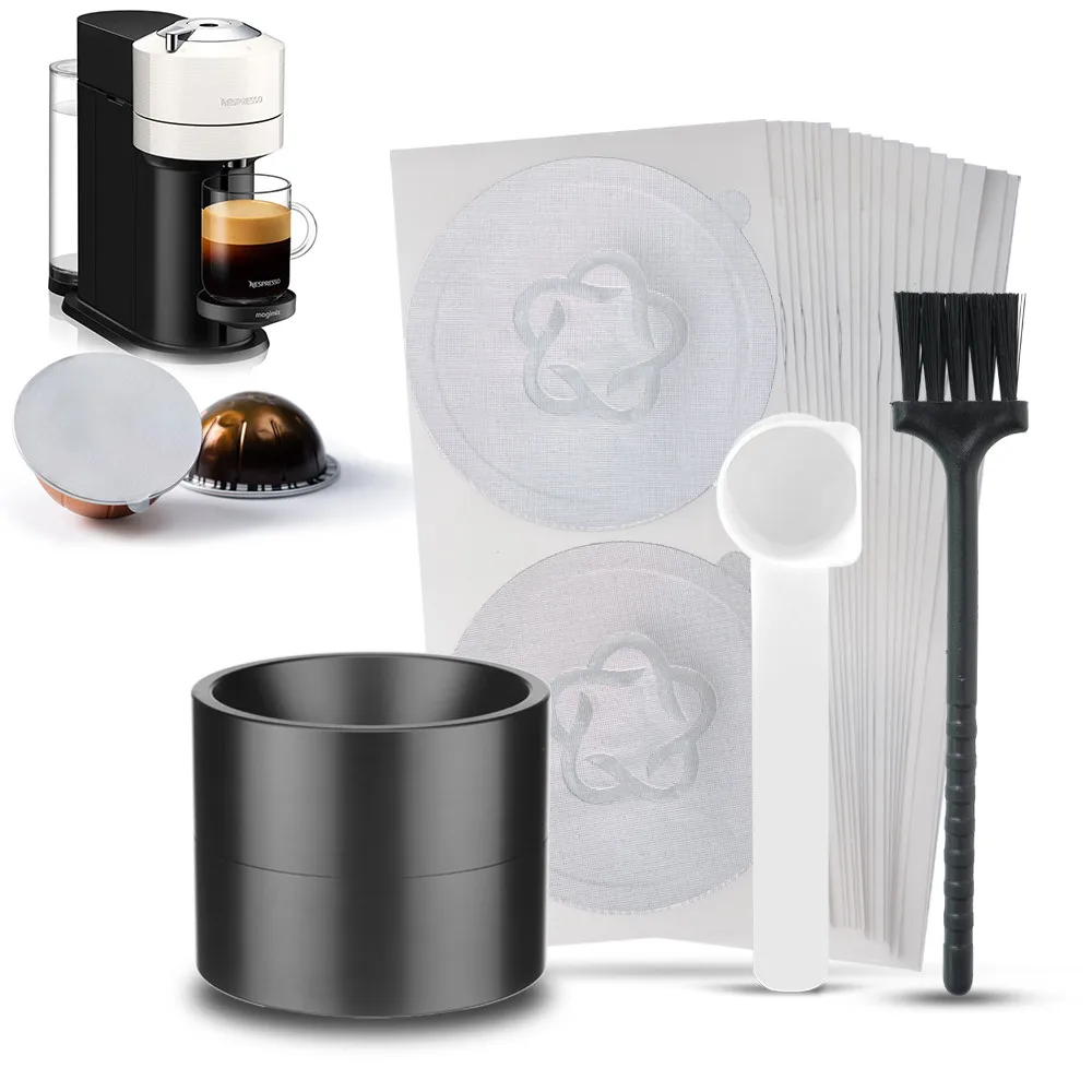 

Reusable Vertuo Capsule Refill Vertuoline Capsules With 50/100Pcs Aluminum Foils Seals Compatible With Nespresso Vertuoline Pods