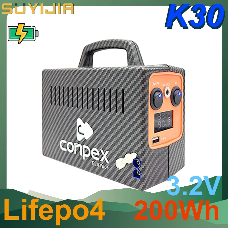 

Portable Power Station 96Wh 55000mAh 3.2V 200W Lifepo4 Outdoor Generator 200W Emergency Power Supply Battery Backup for Camping