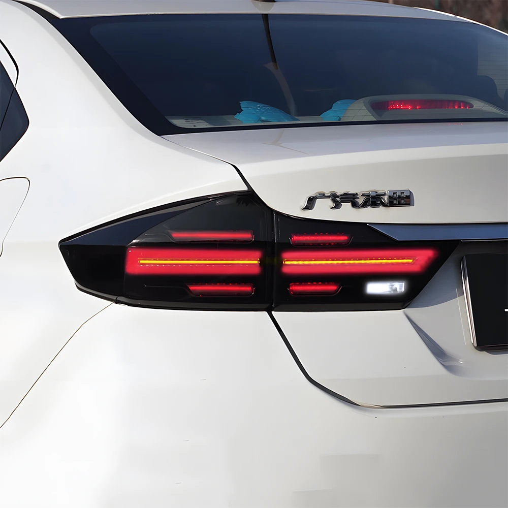 Автомобильные задние фонари в сборе для Honda City 2015-2019 светодиодные автоматические