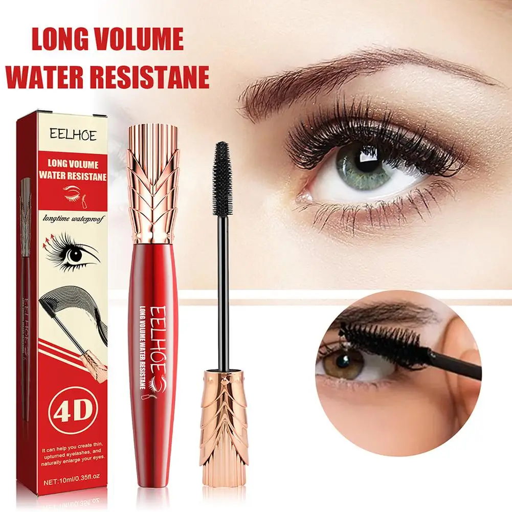 

4D Silk Fiber Mascara Eyelash Extension Curling Thicken Waterproof Dry Big Quick Makeup Eyes Lasting Long Lashes Cosmetics F8F5