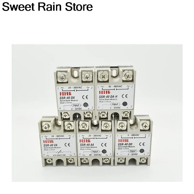 SSR-05DD -10 25 40 50 60 75 DD AA VA DA-H Однофазное твердотельное реле/трехфазный твердотельный