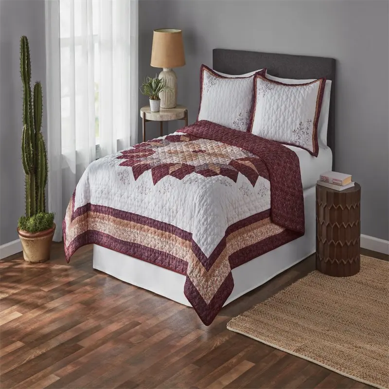 

Brick Star Quilt, Red, Full/Queen, 1-Piece Demon slayer Quilt cover Linen Duvet covers Comforter sets Comforter sets Demon slaye