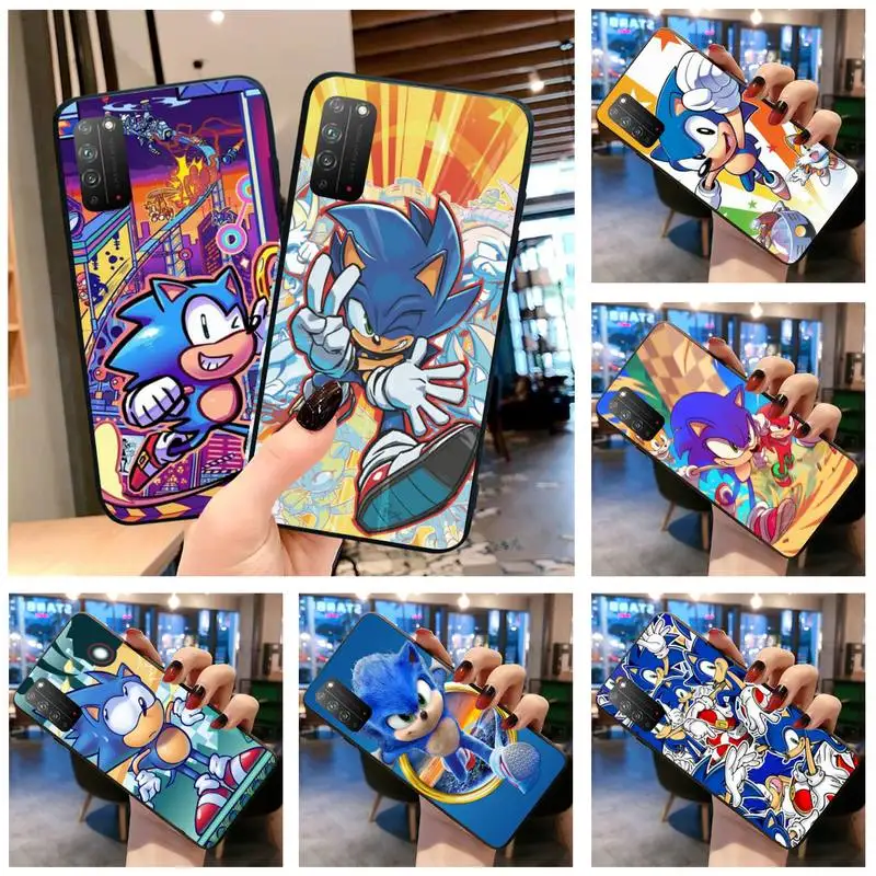 

Cartoon hedgehog Sonic Phone Case for Huawei Honor 30 20 10 9 8 8x 8c v30 Lite view 7A pro