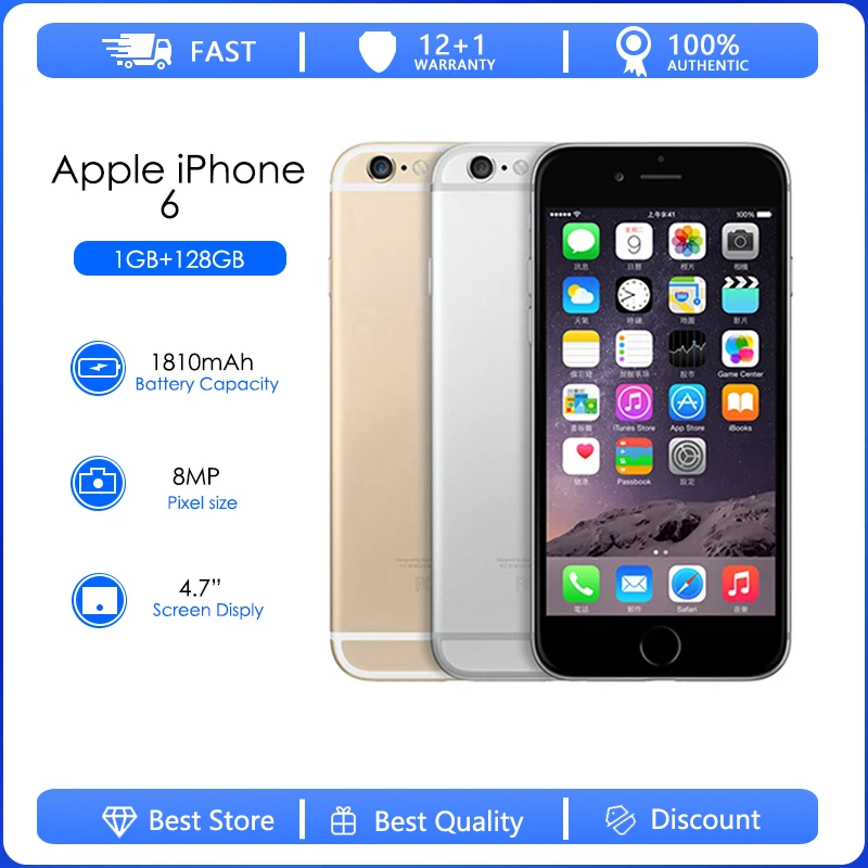 Original Apple iPhone 6 Factory Unlock Used Mobile Phone 16G