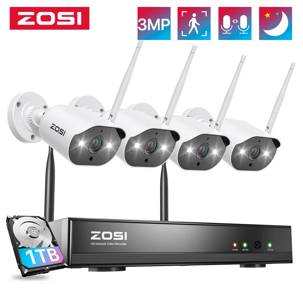 With 8channel H.265 2k Cctv Nvr & 3mp Hd Outdoor Ip Camera W