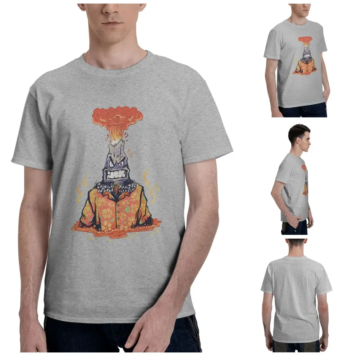 

Промо-акция Tonga Volcano Joe Мужская Базовая футболка с коротким рукавом геологический Графический крутой Топ Футболка европейский размер