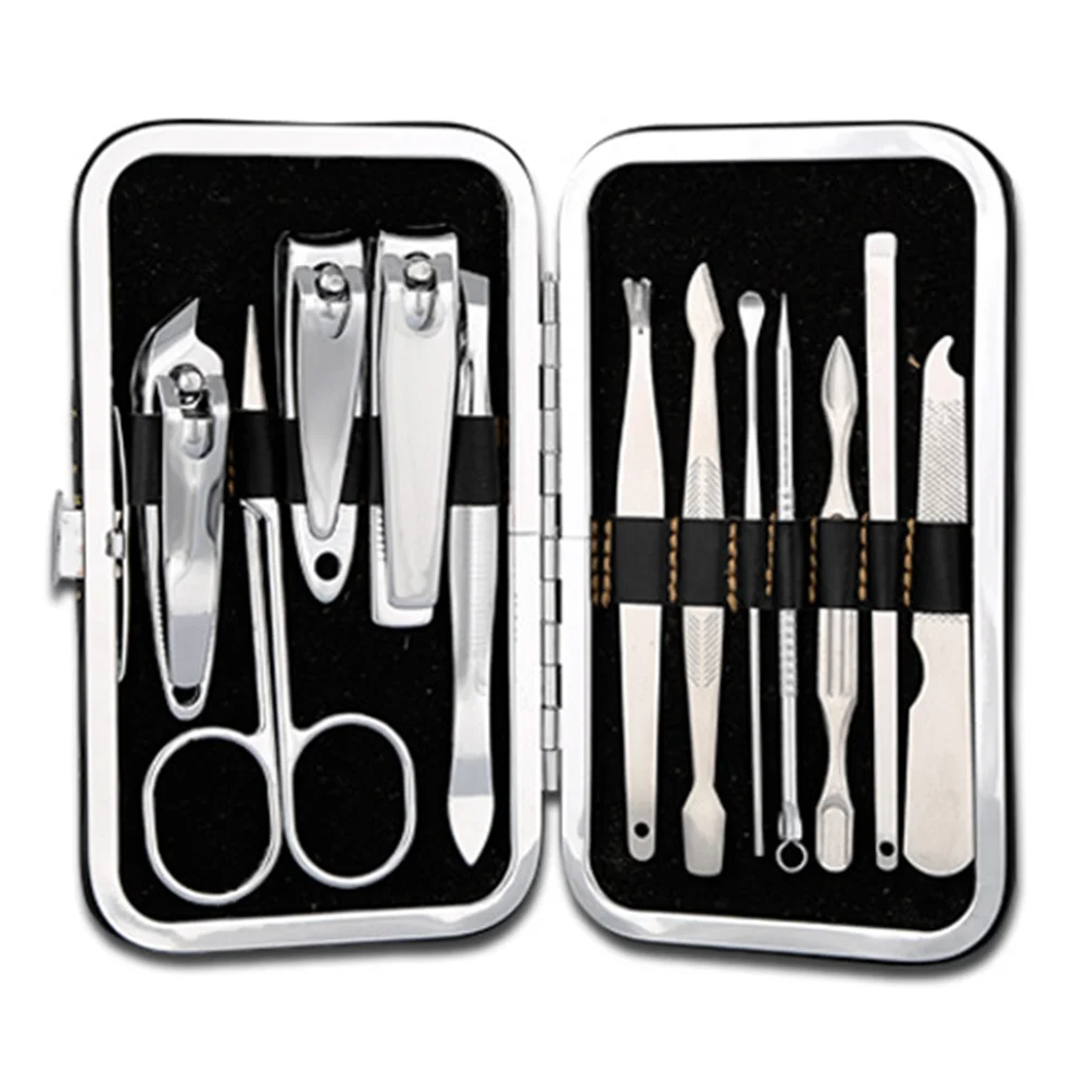 

12 Pcs Stainless Steel Set Nail Trimmer Manicure Clipper Kit Kits Cuticle Clippers