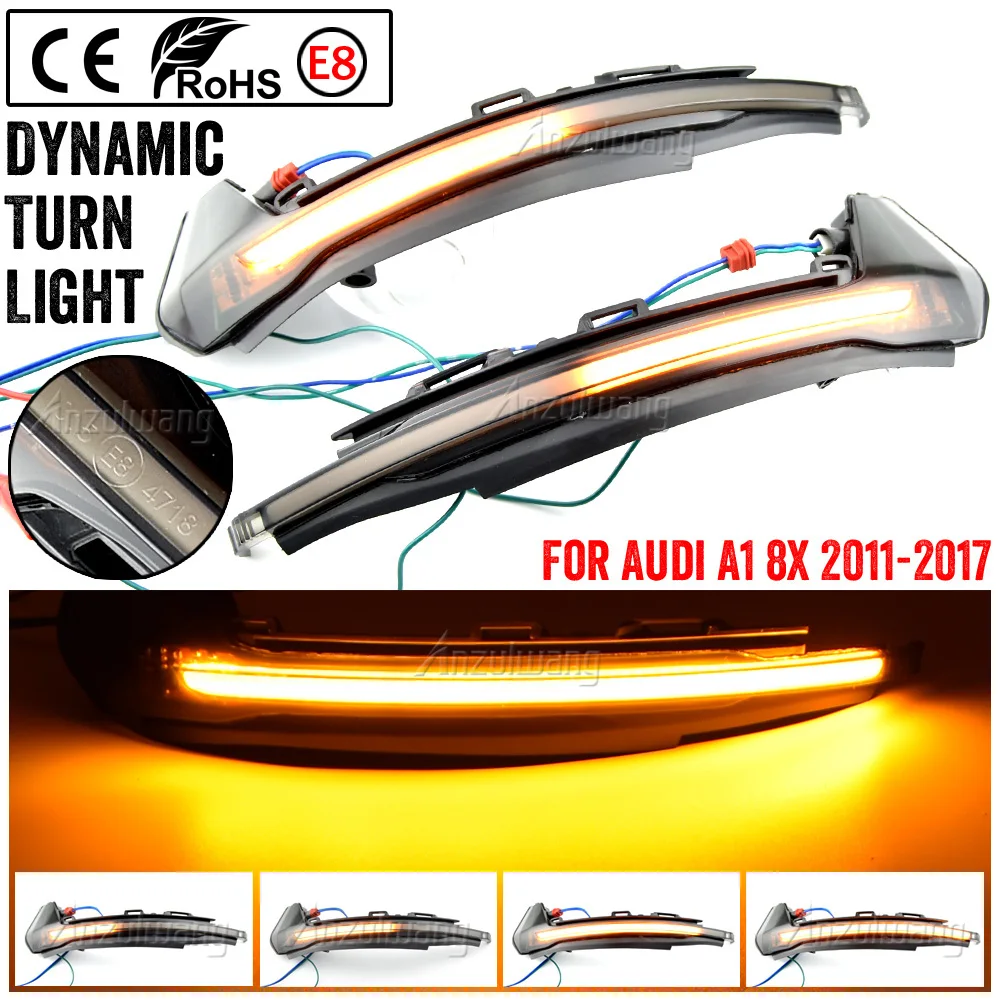 

Car LED Dynamic Turn Signal Light For Audi A1 8X 2011 2012 2013 2014 2015 2016 2017 Side Wing Mirror Flasher Indicator Blinker